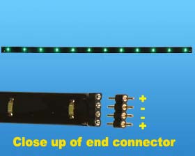LED Strip Light, 29cm, 12VDC Green